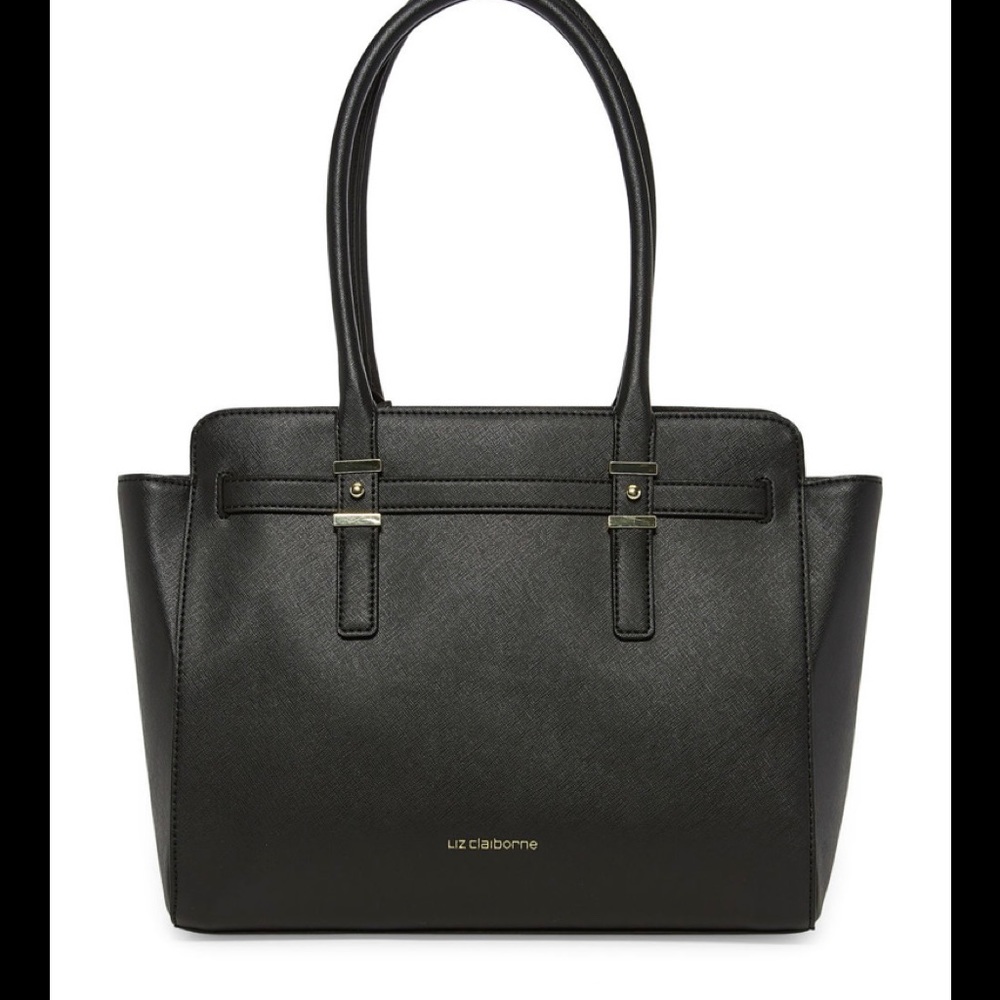 Liz Claiborne Tuxedo Tote Bag
